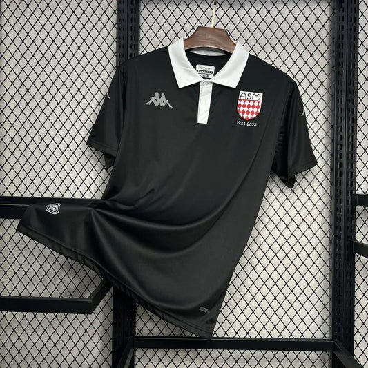 Voetbalshirt AS Monaco voetbal zwart 2024 2025