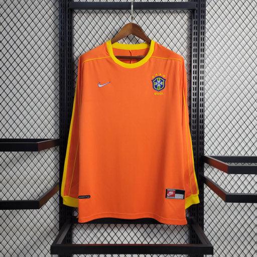 Voetbalshirt Retro Lange Mouw 1998 Brazilië Keeper