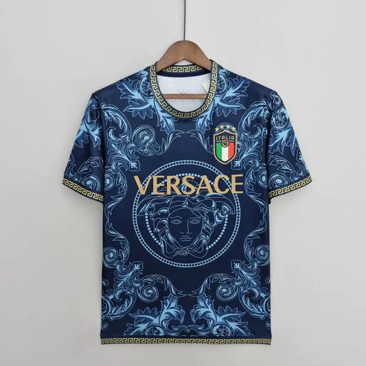 Voetbalshirt Italië seizoen 2023-2024 concept blauw en goud