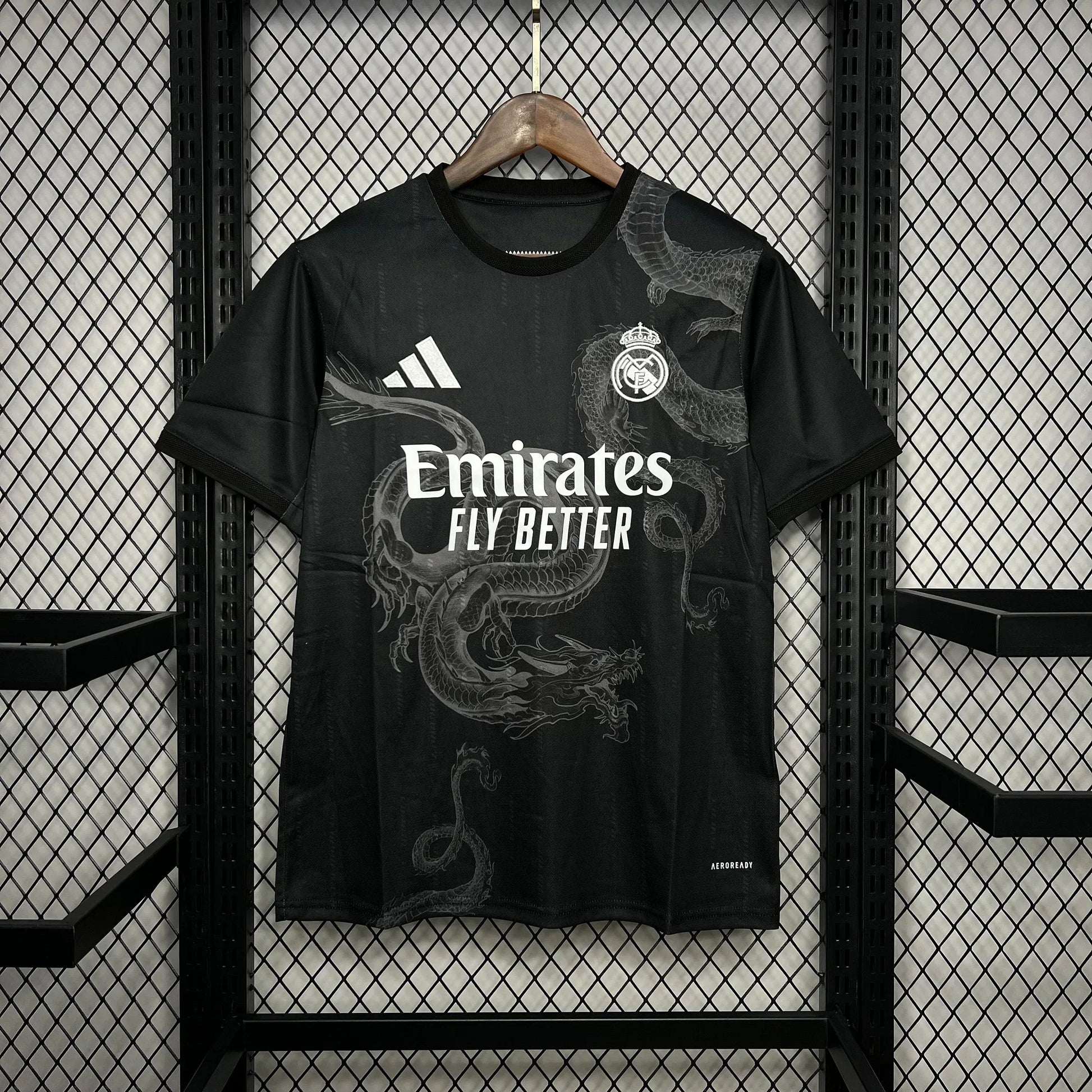 Voetbalshirt Real Madrid voetbal 2024 2025 Zwart