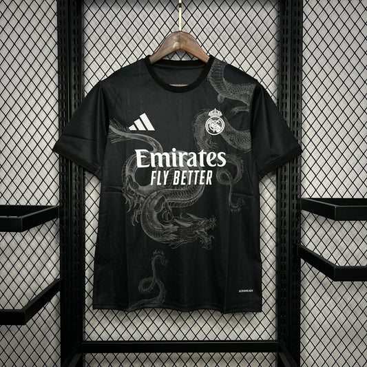 Voetbalshirt Real Madrid voetbal 2024 2025 Zwart