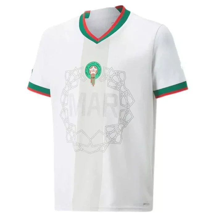 Voetbalshirt Marokko seizoen 2022 uit WK wit
