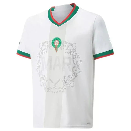 Voetbalshirt Marokko seizoen 2022 uit WK wit