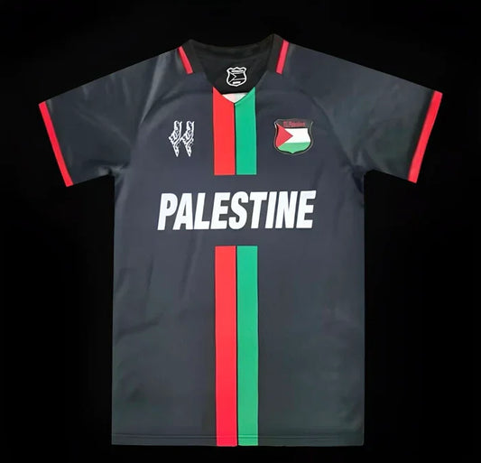 Voetbalshirt Palestina seizoen 2023-2024 speciale editie zwart