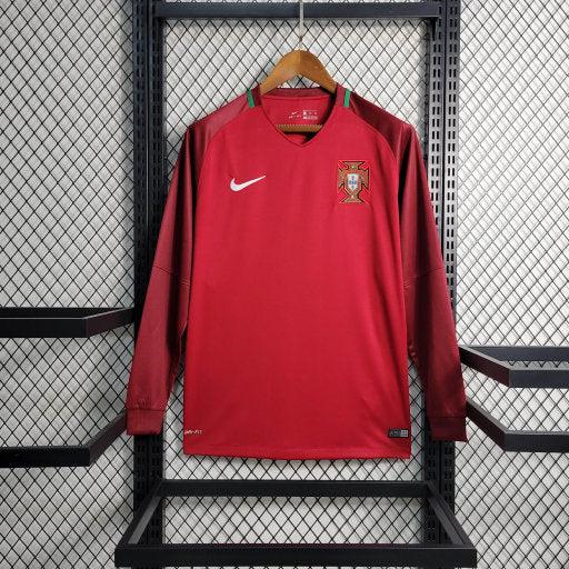 Voetbalshirt Portugal 2016 lange mouw retro