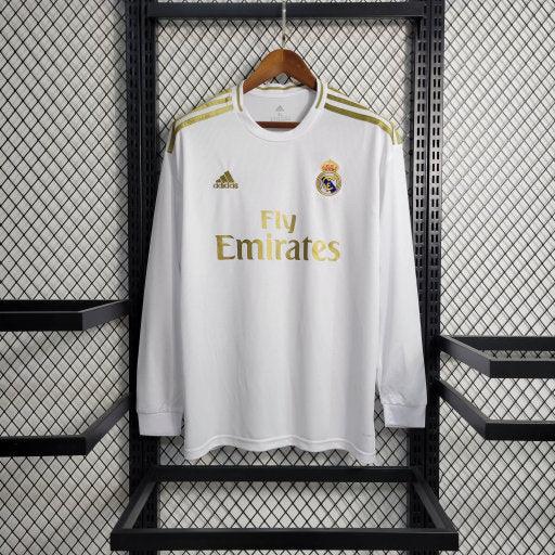 Voetbalshirt Real Madrid 2019 2020 lange mouw retro