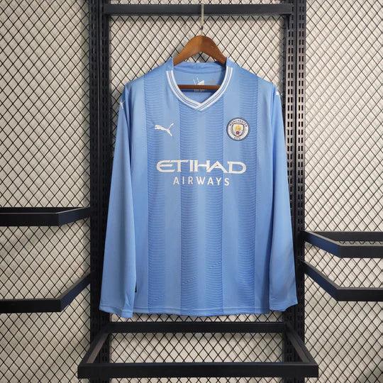Voetbalshirt Manchester City 2023 2024 lange mouw