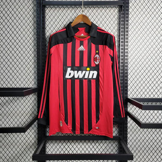 Voetbalshirt AC Milan Retro 2007 2008 Lange Mouw