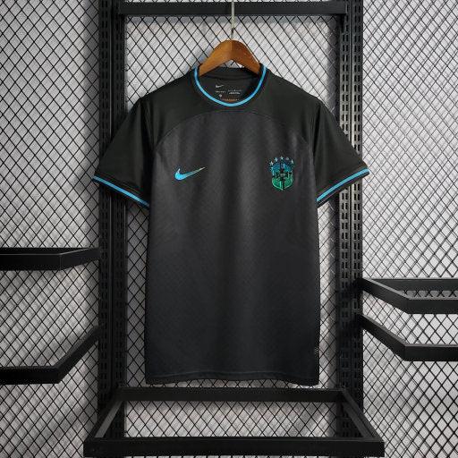 Voetbalshirt Brazilië seizoen 2022-2023 speciale editie zwart