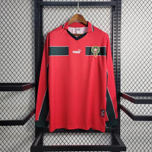 Voetbalshirt Marokko Retro 98 Lange Mouw