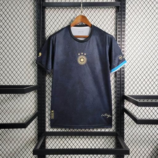 Voetbalshirt 23-24 La Pulga Argentinië Zwart Speciale Editie