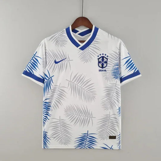 Voetbalshirt Brazilië seizoen 2022 speciale editie wit en blauw