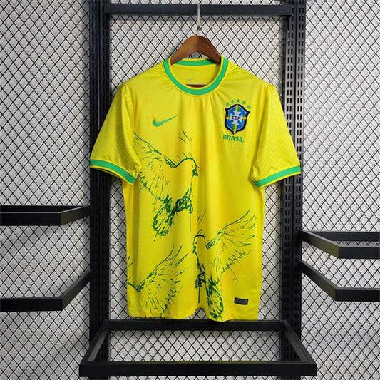 Voetbalshirt 24/25 Speciale Editie Oiseau Geel Du Brazilië