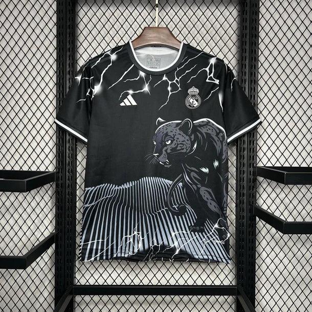 Voetbalshirt Real Madrid Zwart & Grijs Panther 2024/25