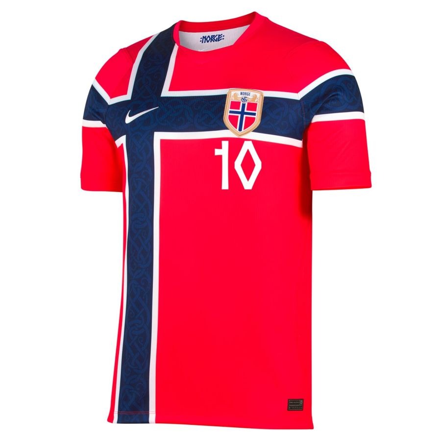 Maillot Norvège Domicile 2026 Odegaard 8 détail