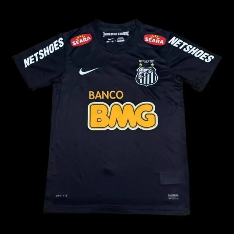 Voetbalshirt Santos Retro Zwart 11/12