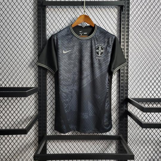 Voetbalshirt Brazilië seizoen 2022 speciale editie full black