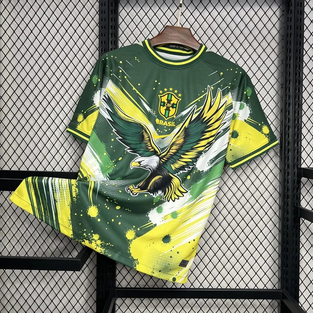 Voetbalshirt Brazilië Concept Groen Geel Aigle 2024-25